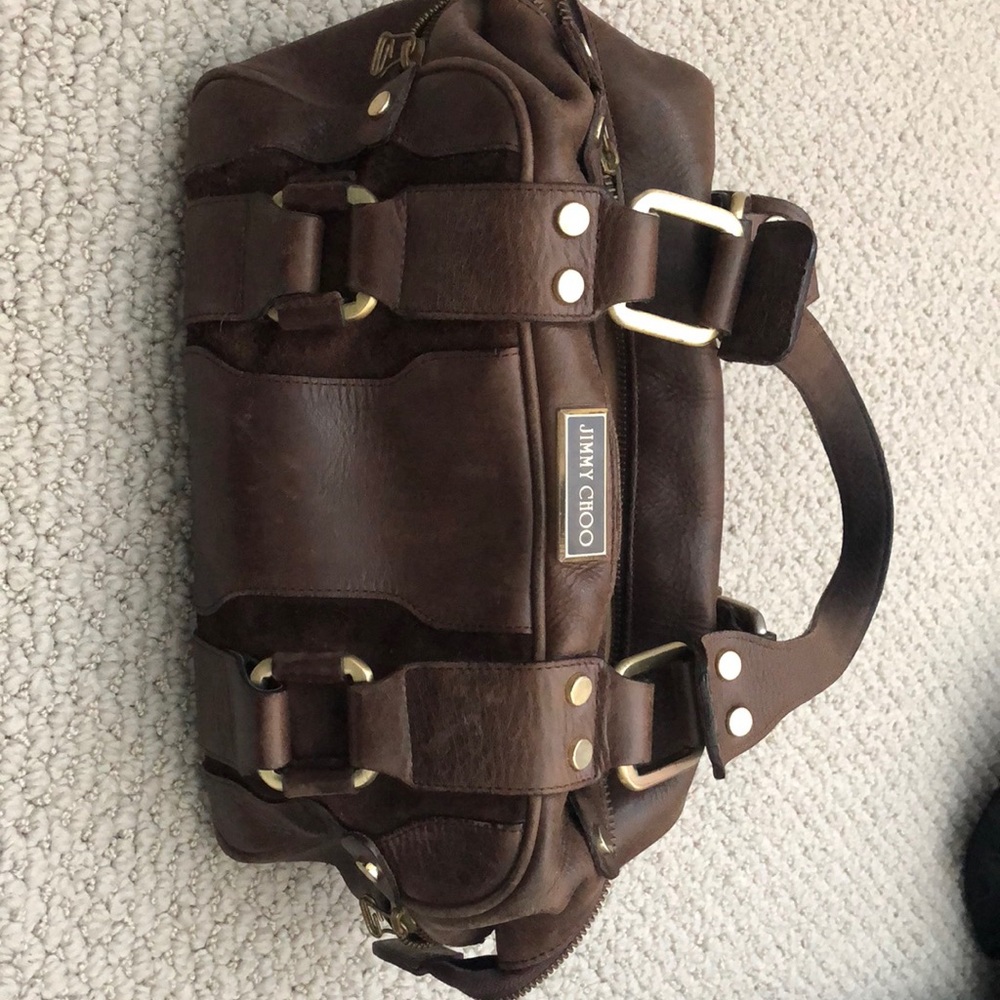 Jimmy Choo brown gold purse
